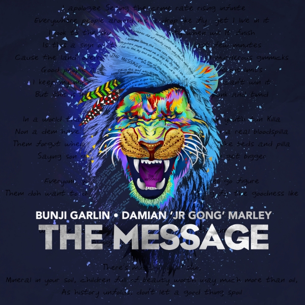 Bunji Garlin ft Damian Marley - The Message - Artwork